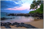 Tropical Dawn by Mark Middleton Tropical Dawn image of full moon setting at dawn