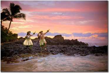 "E Ala E" by Mark Middleton in Makena, Maui E Ala E image of hawaiian hula at sunrise