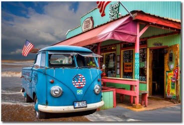 "Haleiwa VW" VW bus in North Shore Oahu by Mark Middleton Haleiwa VW