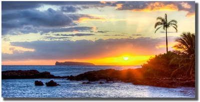 "Sunset Over Molokini" by Mark Middleton Makena Maui Hawaii Sunset Over Molokini